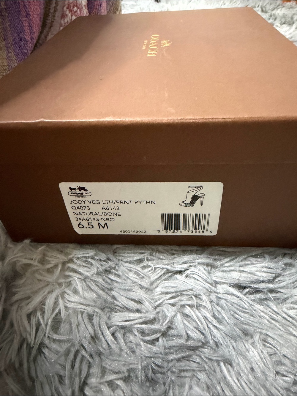 Coach Natural/Bone Python-Print Jody Women’s Heel